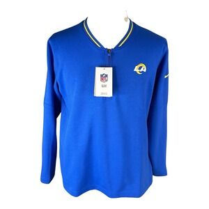 Nike X NFL Men's Los Angeles Rams Dri-Fit Quarter Zip Pullover Blue Size‎ XL